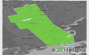 Political Panoramic Map of Frontenac, darken, desaturated