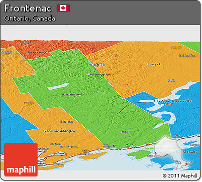 Political Panoramic Map of Frontenac