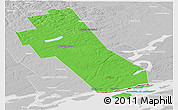 Political Panoramic Map of Frontenac, lighten, desaturated