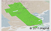 Political Panoramic Map of Frontenac, lighten, semi-desaturated