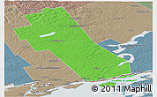 Political Panoramic Map of Frontenac, semi-desaturated