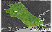 Satellite Panoramic Map of Frontenac, darken, desaturated