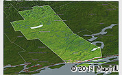 Satellite Panoramic Map of Frontenac, darken