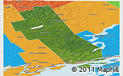 Satellite Panoramic Map of Frontenac, political outside