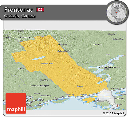 Savanna Style Panoramic Map of Frontenac
