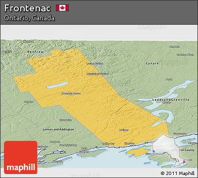 Savanna Style Panoramic Map of Frontenac