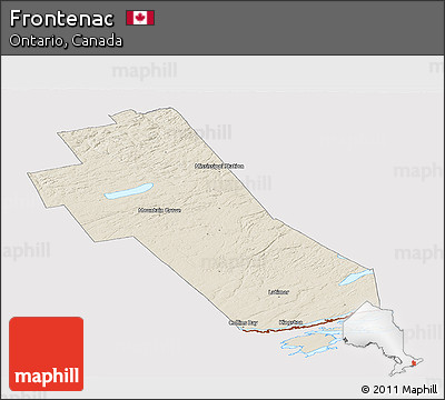 Shaded Relief Panoramic Map of Frontenac, cropped outside