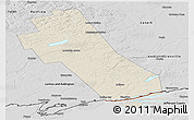 Shaded Relief Panoramic Map of Frontenac, desaturated