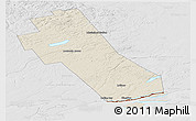 Shaded Relief Panoramic Map of Frontenac, lighten, desaturated