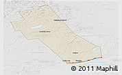 Shaded Relief Panoramic Map of Frontenac, lighten, semi-desaturated
