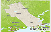 Shaded Relief Panoramic Map of Frontenac, physical outside