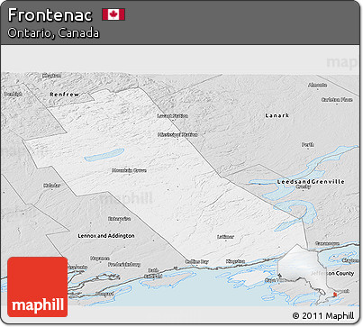 Silver Style Panoramic Map of Frontenac