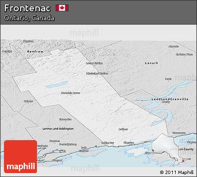 Silver Style Panoramic Map of Frontenac