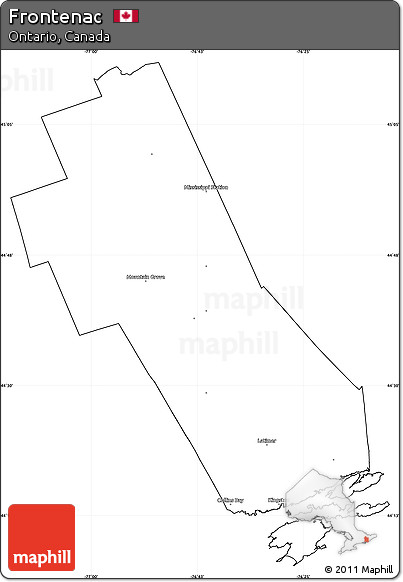 Blank Simple Map of Frontenac, cropped outside