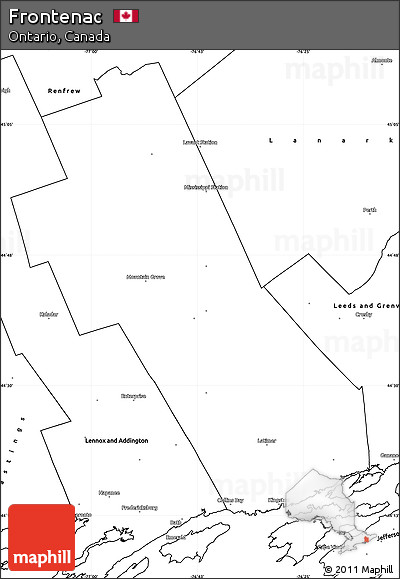 Blank Simple Map of Frontenac