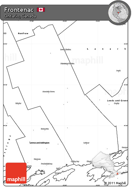 Blank Simple Map of Frontenac
