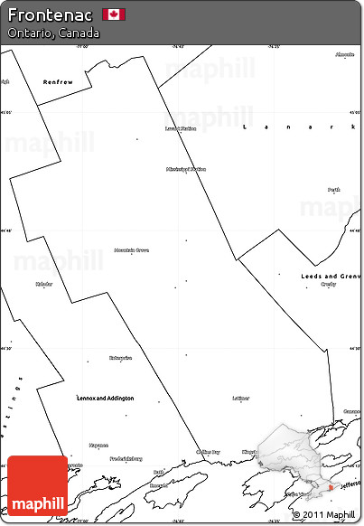 Blank Simple Map of Frontenac