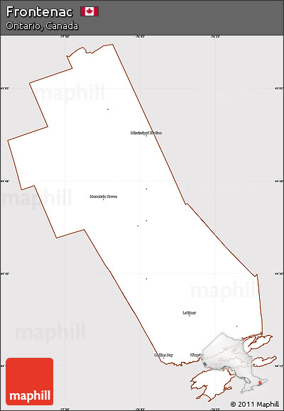Classic Style Simple Map of Frontenac, cropped outside