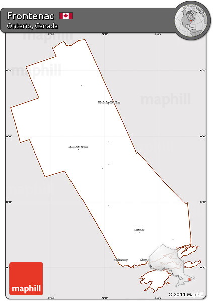 Classic Style Simple Map of Frontenac, cropped outside