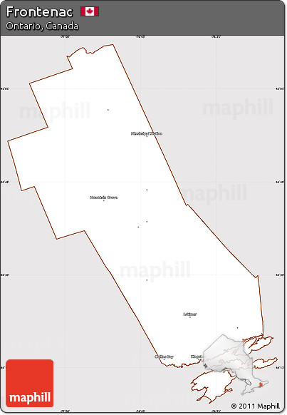 Classic Style Simple Map of Frontenac, cropped outside