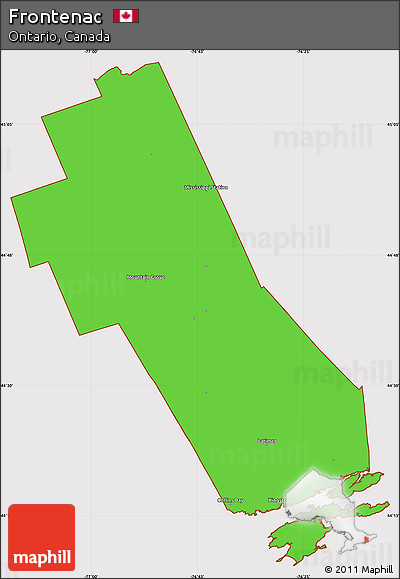 Political Simple Map of Frontenac, cropped outside