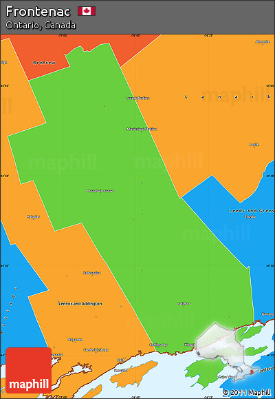 Political Simple Map of Frontenac