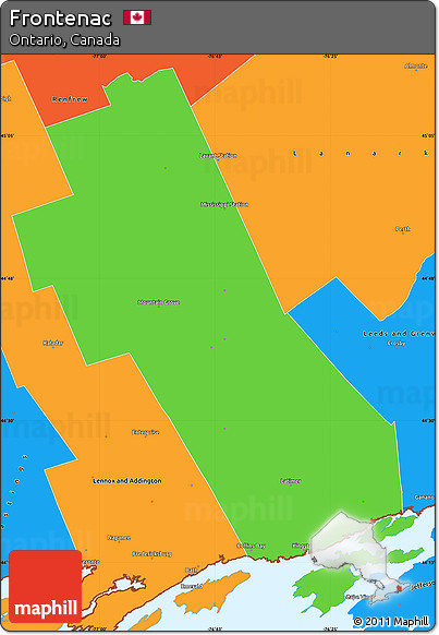 Political Simple Map of Frontenac