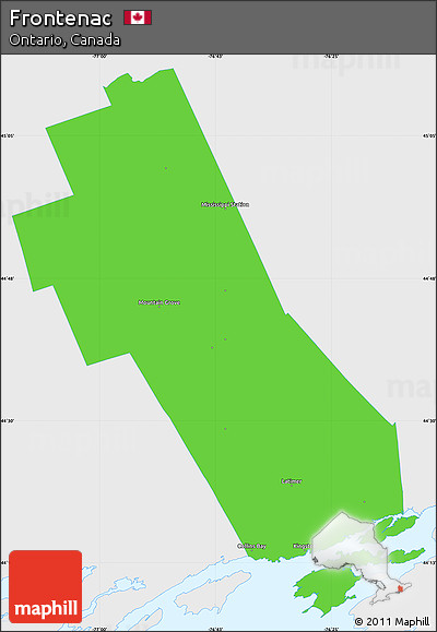 Political Simple Map of Frontenac, single color outside
