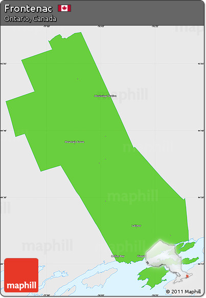 Political Simple Map of Frontenac, single color outside