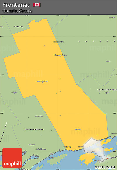 Savanna Style Simple Map of Frontenac