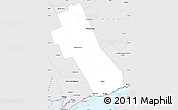 Silver Style Simple Map of Frontenac