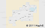 Classic Style 3D Map of Greater Sudbury / Grand Sudbury, single color outside