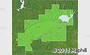 Political 3D Map of Greater Sudbury / Grand Sudbury, satellite outside