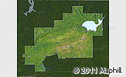Satellite 3D Map of Greater Sudbury / Grand Sudbury, darken