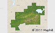 Satellite 3D Map of Greater Sudbury / Grand Sudbury, shaded relief outside