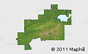 Satellite 3D Map of Greater Sudbury / Grand Sudbury, single color outside