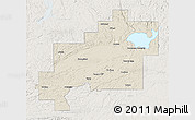 Shaded Relief 3D Map of Greater Sudbury / Grand Sudbury, lighten