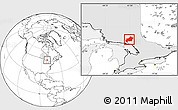Blank Location Map of Greater Sudbury / Grand Sudbury, highlighted parent region