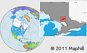 Political Location Map of Greater Sudbury / Grand Sudbury, highlighted country, highlighted parent region