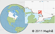 Savanna Style Location Map of Greater Sudbury / Grand Sudbury, highlighted country