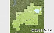 Physical Map of Greater Sudbury / Grand Sudbury, darken