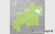 Physical Map of Greater Sudbury / Grand Sudbury, desaturated
