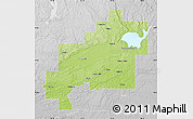 Physical Map of Greater Sudbury / Grand Sudbury, lighten, desaturated