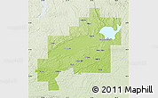 Physical Map of Greater Sudbury / Grand Sudbury, lighten