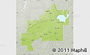 Physical Map of Greater Sudbury / Grand Sudbury, lighten, semi-desaturated