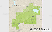 Physical Map of Greater Sudbury / Grand Sudbury, shaded relief outside