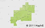 Physical Map of Greater Sudbury / Grand Sudbury, single color outside