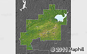 Satellite Map of Greater Sudbury / Grand Sudbury, desaturated