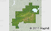Satellite Map of Greater Sudbury / Grand Sudbury, lighten