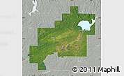 Satellite Map of Greater Sudbury / Grand Sudbury, lighten, semi-desaturated